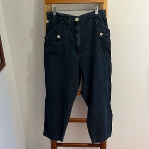 Ilana Kohn dark blue denim high waisted pants Sz 10